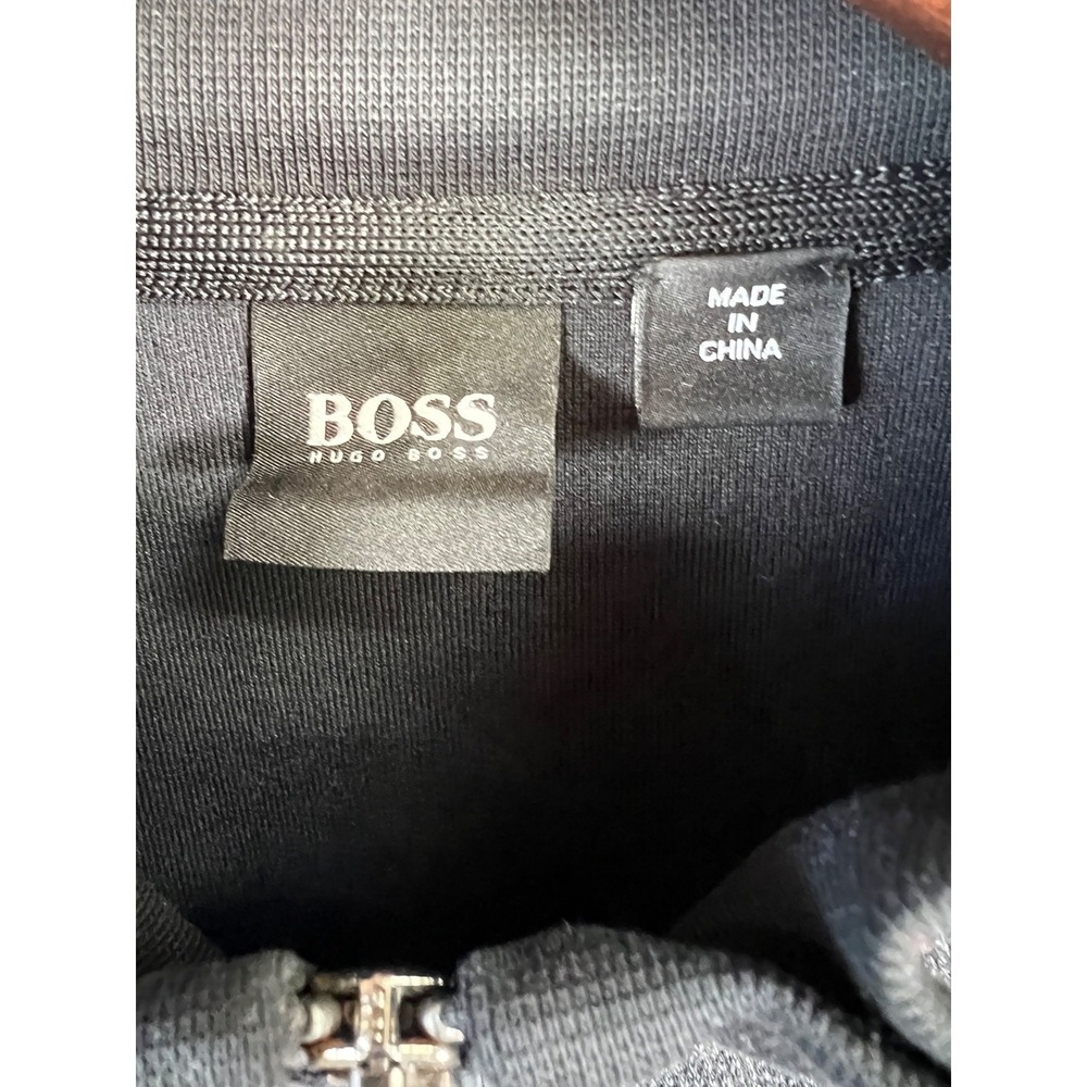 Boss Hugo Boss Bomber Sweater Track Jacket Mens Large Gray Full Zip Sporty - Picture 11 of 13